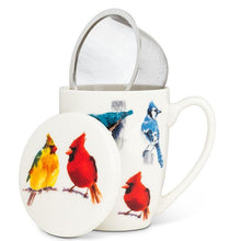 Load image into Gallery viewer, Birds Covered Mug &amp; Strainer
