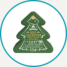 Load image into Gallery viewer, Coombe Castle Christmas Tree Red Leicester Wax Truckle
