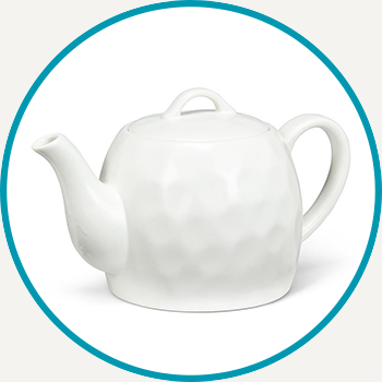 Matte White Teapot