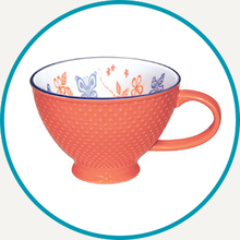 Load image into Gallery viewer, Porcelain Art Mug - Butterfly by Justien Senoa Wood, Dene, Northern Tutchone
