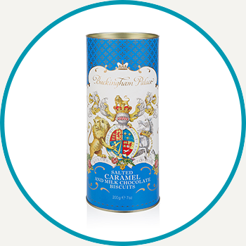 Buckingham Palace Salted Caramel And Chocolate Biscuit Tube