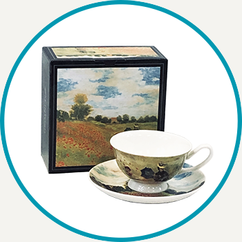 Monet Poppies Tea Cup & Saucer